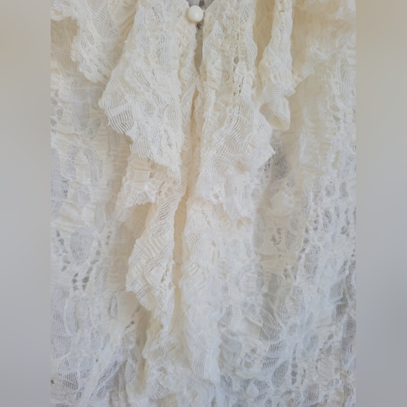 Free People Laney Stretch Lace Cardi Size Large - Picture 2 of 10